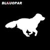 BLKUOPAR Golden Retriever Dog Silhouette Car Stickers Cute Animal Decal Sunscreen Die Cut Windshield Laptop Car Goods