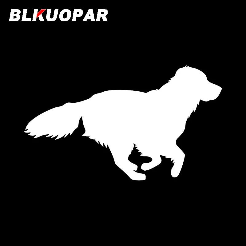 BLKUOPAR Golden Retriever Dog Silhouette Car Stickers Cute Animal Decal Sunscreen Die Cut Windshield Laptop Car Goods