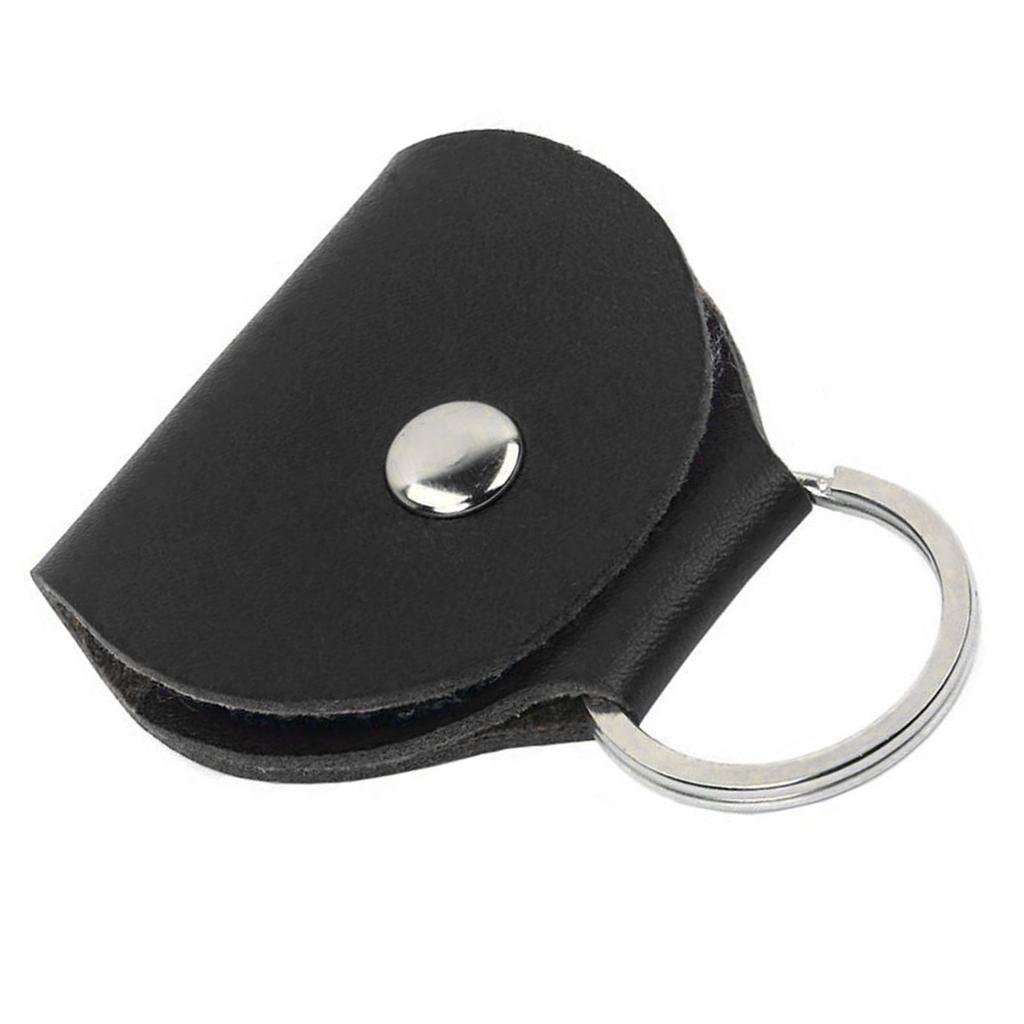 Guitar Pick Holder Case PU Simple Portable Multifunctional Guitar Pick Bag Keychain Gifts