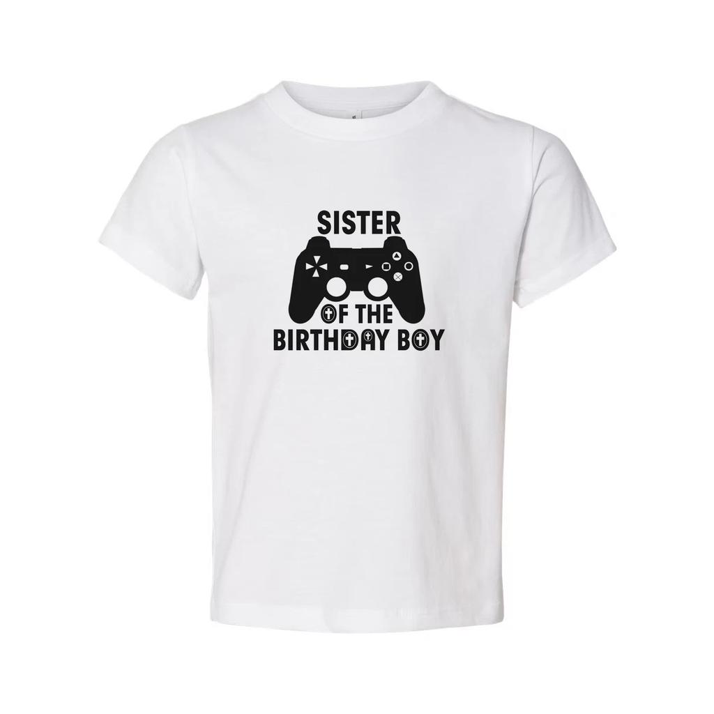 Sister Of The Birthday Boy Gamer Graphic Tee