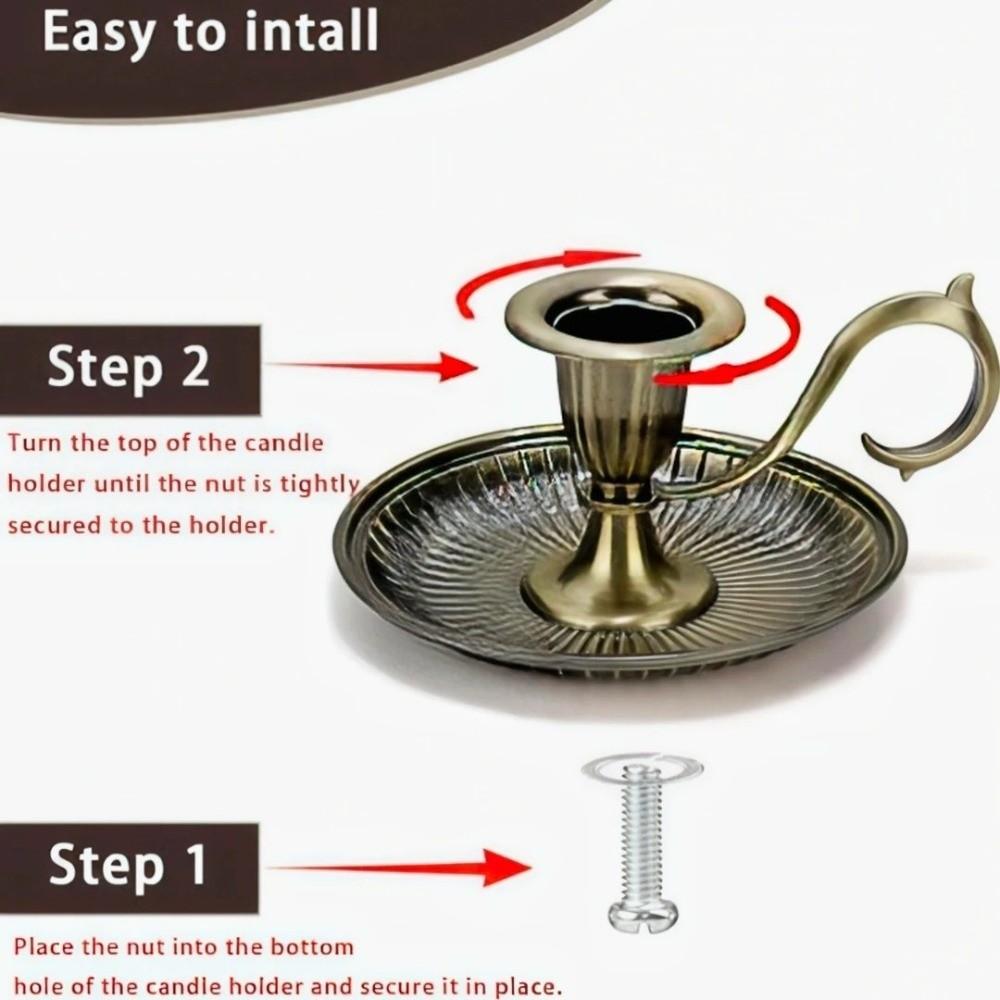 With Handle Metal Candlestick Vintage Candlestick Stand High Quality Candle Holder Table Decor
