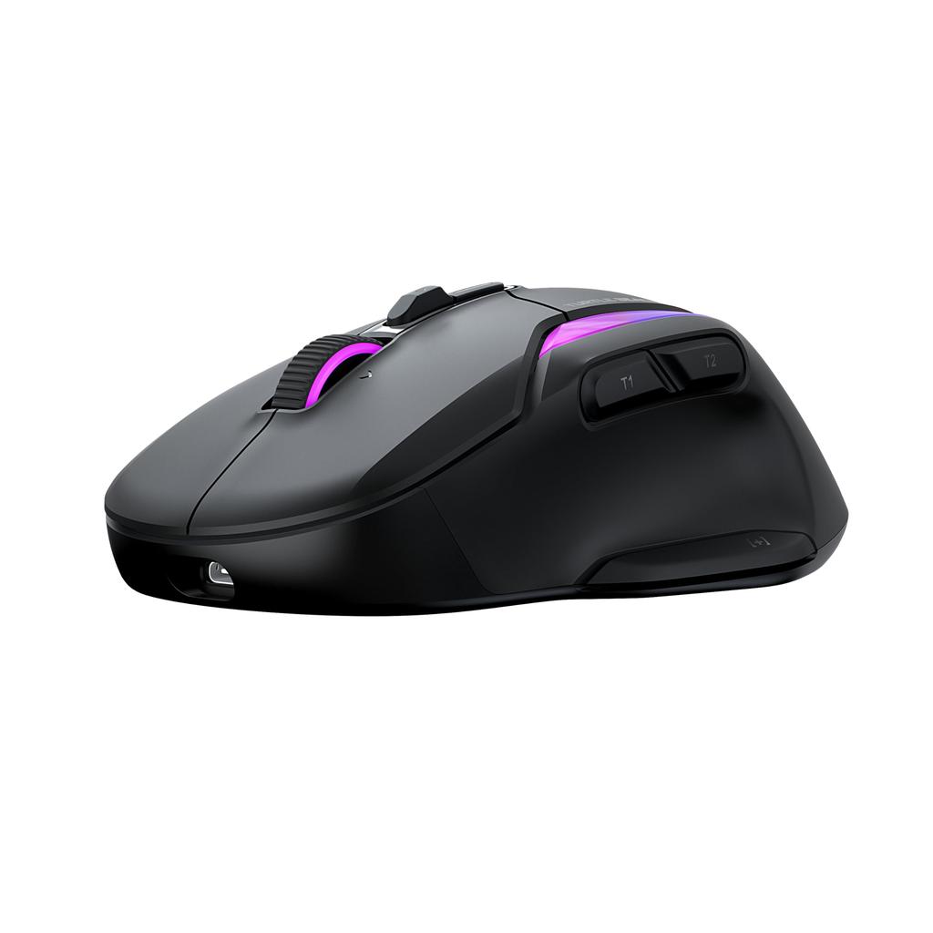 TURTLE BEACH Kone II Air Black Gaming 26K DPI Macro Clutch Ergonomic Design Warranty Mouse, Multi-Button Wireless, 2.4G/Bluetooth, 650IPS, MMO/RTS,