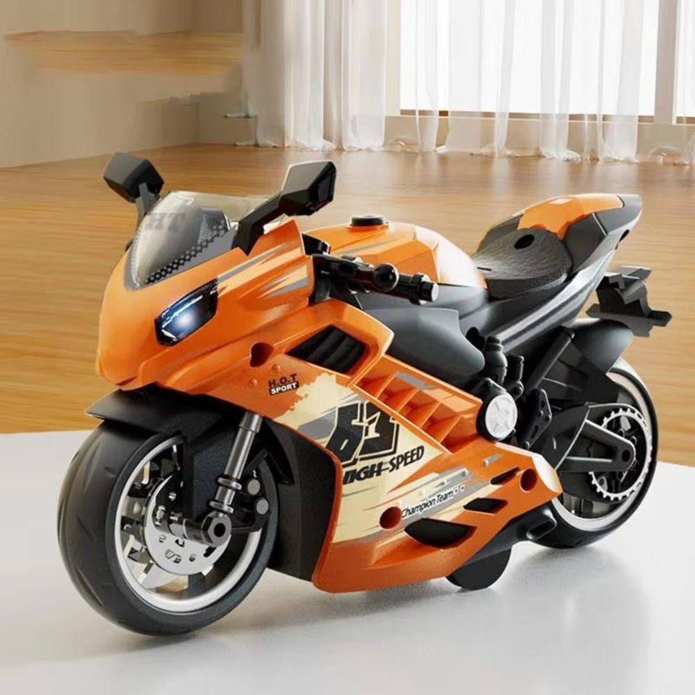 Lights Simulation Motorcycle Toy Racing Car Model Mini Motorcycles Music Toy  Kids