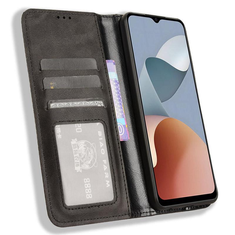 

Wallet Case for ZTE Blade A34 Leather Phone Cover Magnetic Closing Red