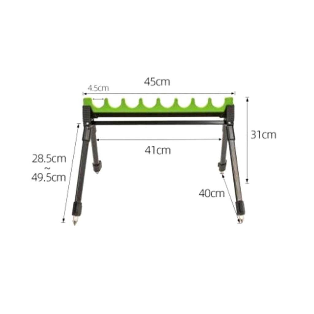 Fishing Rod Rack Save Space Practical Display Stand for Garage Vehicle Truck 8holes 45x40x31cm