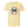 T-shirt con Cerchio Sincronizzato University of Michigan Wolverines Cotone Premium