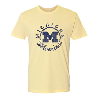 T-shirt en coton premium Cercle Synchronisé Wolverines de l'Université du Michigan