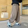 Boys' Autumn/Winter 2025 Fleece-Lined Corduroy Sports Pants, Medium/Large