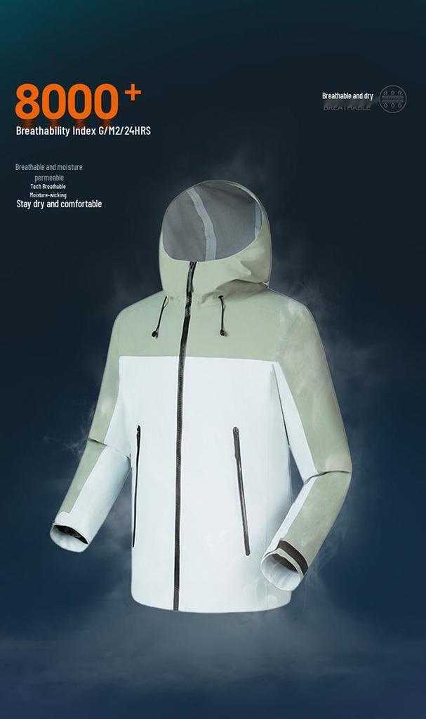 Outdoor Windproof Waterproof Color Block Hiking Jacket 2025: Breathable, Thin, Couple Style, Stormproof Shell.