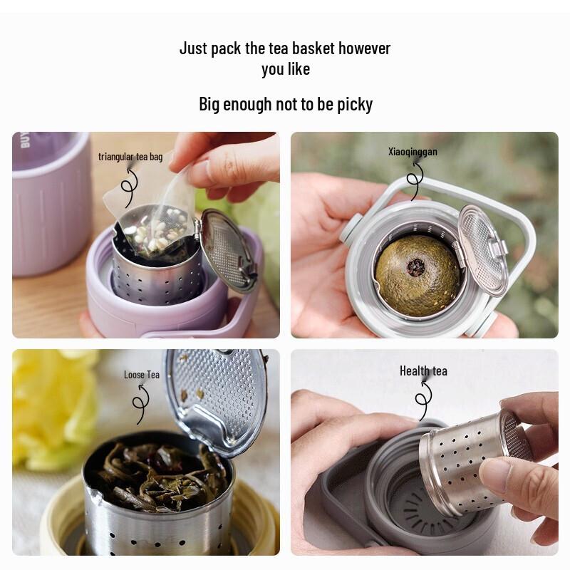 Buydeem Portable Tea Infuser Glass Mug