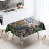 Tiger Lion Jungle Animal Tablecloth Outdoor Camping  Party Restaurant Table Decoration Waterproof Kitchen Home Decor