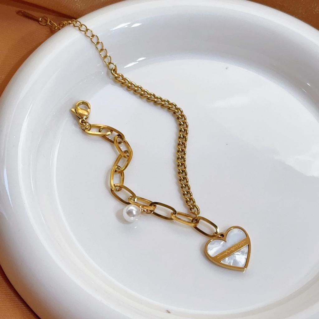 Meichen 18k Gold Non-Fading Titanium Steel Women's Fashion Bracelets - Simple, Versatile, Trendy European and American Style.