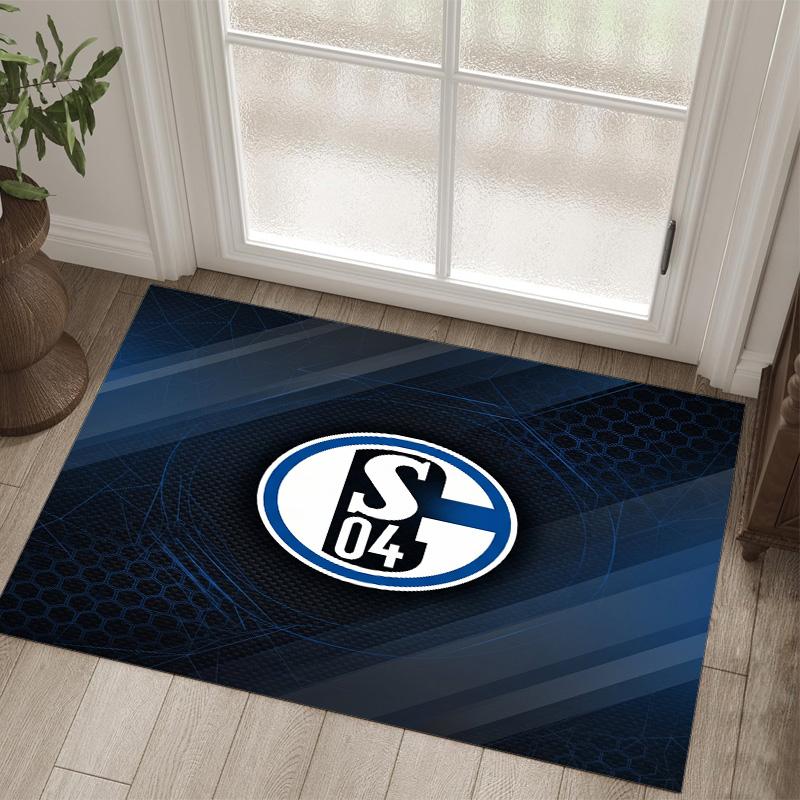 Tappeto in Velluto di Cristallo Design Schalke 04 Accogliente Non?Tappeto Stampato Antiscivolo per Camera da Letto Soggiorno Ingresso
