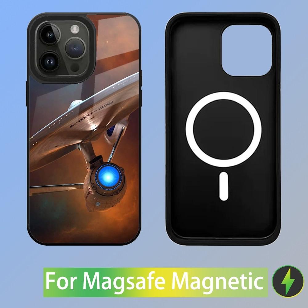 Star Trek Schiffe Handyhülle Für iPhone 16,15,14,13,12,11,Plus,Pro,Max Mini Magsafe Magnetisches Kabelloses Laden