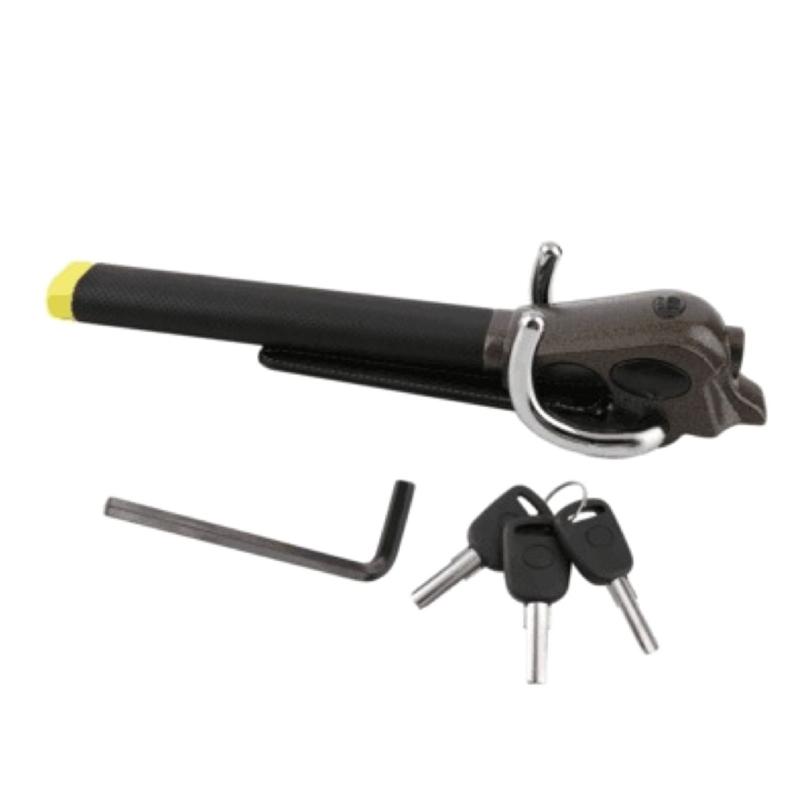 

Универсальный складной замок на рулевое колесо автомобиля, противоугонный трехнаправленный замок для подушки безопасности, защита грузовика, сейф с 3 ключами