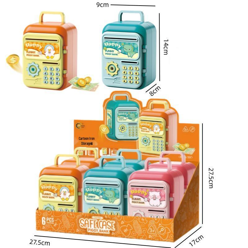 Creative Cartoon Locked Money Box for Kids - Savings Jar & Birthday Gift