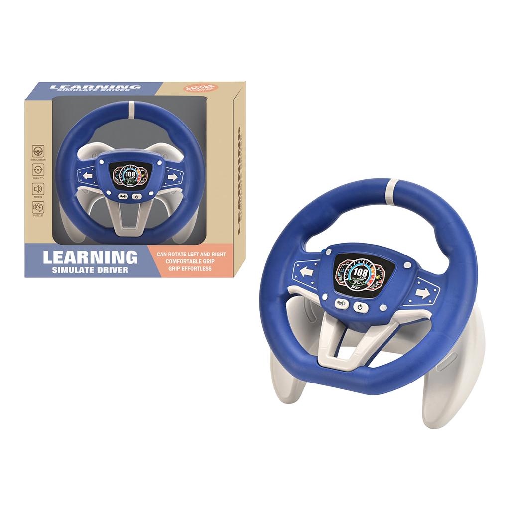 Kids Steering Wheel For Backseat, Baby Toys Pretend Driving Simulated Steering Wheel Toy Gifts For Kids Toddlers
