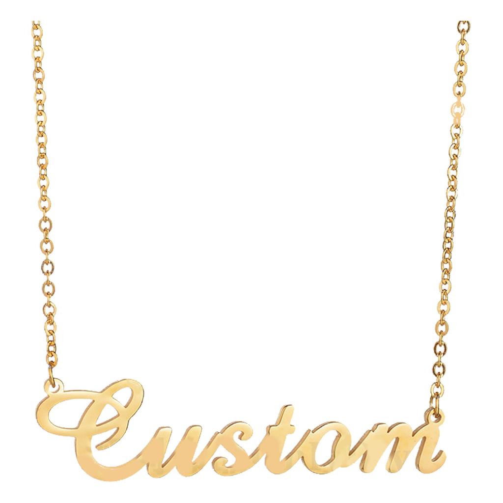 Collana con Nome, Collana Catena Alimentare, Collana Personalizzata, Regalo Unico per Moglie