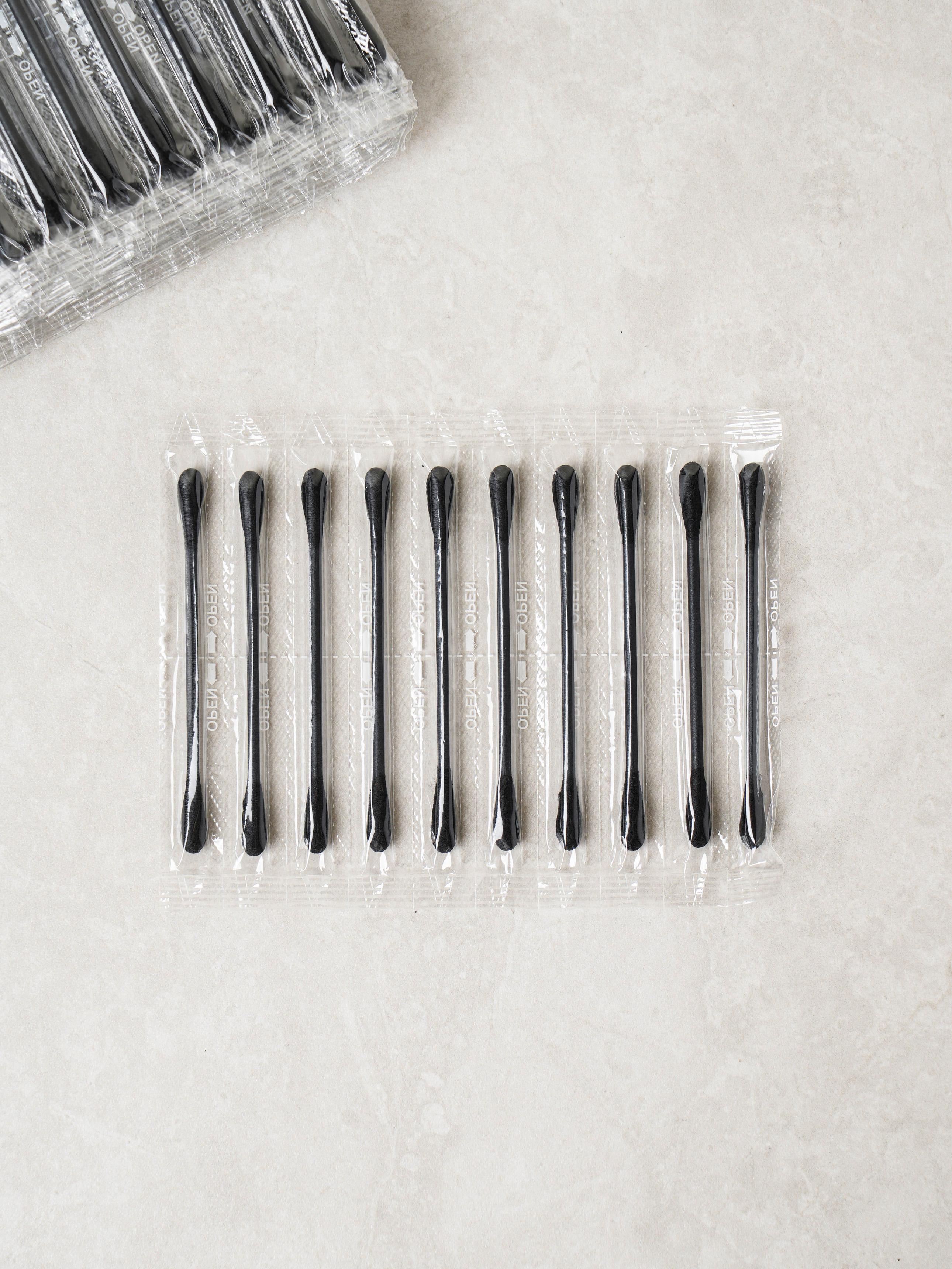 Eco-Friendly Paper Stick Round Cotton Swabs, 120 Count Individually Wrapped 1ea