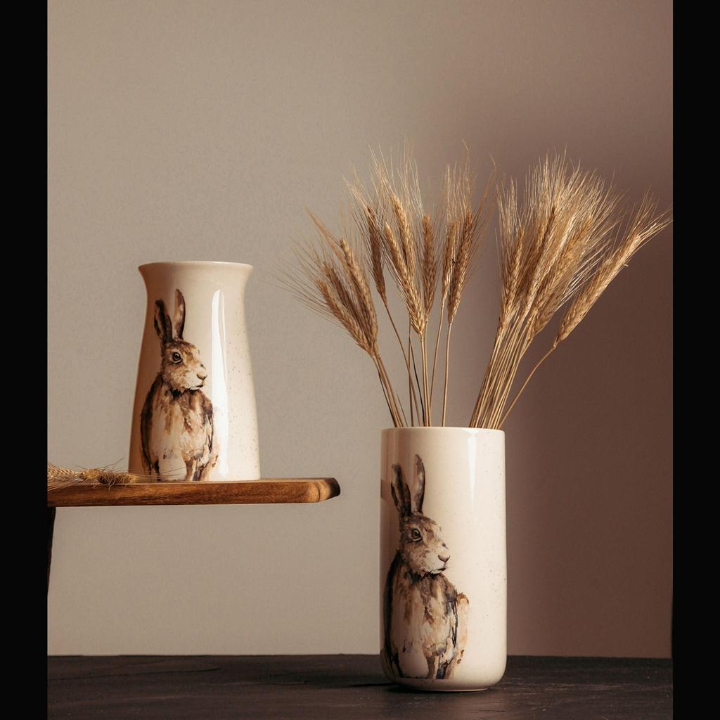 Meg Hawkins Tall Ceramic Vase - Hare 10 x 20cms