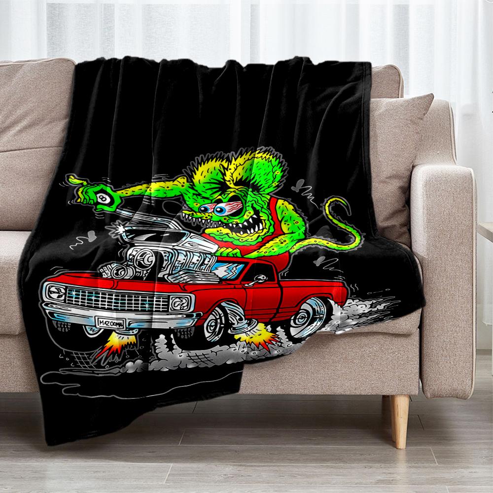 Truck Theme Printed Blanket - Perfect for Couch, Bed, Travel & Outdoor Use | Machine Washable, Cozy & Durable.