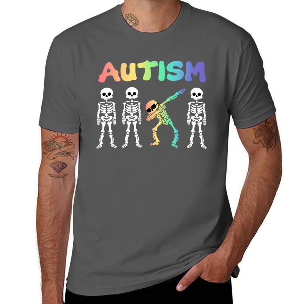 Epic Autism Skeletons Tshirt Water Resistant Casual Tshirt
