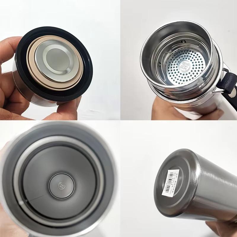 1L 316 Edelstahl Vakuumisolierte Wasserflasche Tragbare Kaffeeflasche Büro Geschenkset Business-Stil Reise Thermobecher