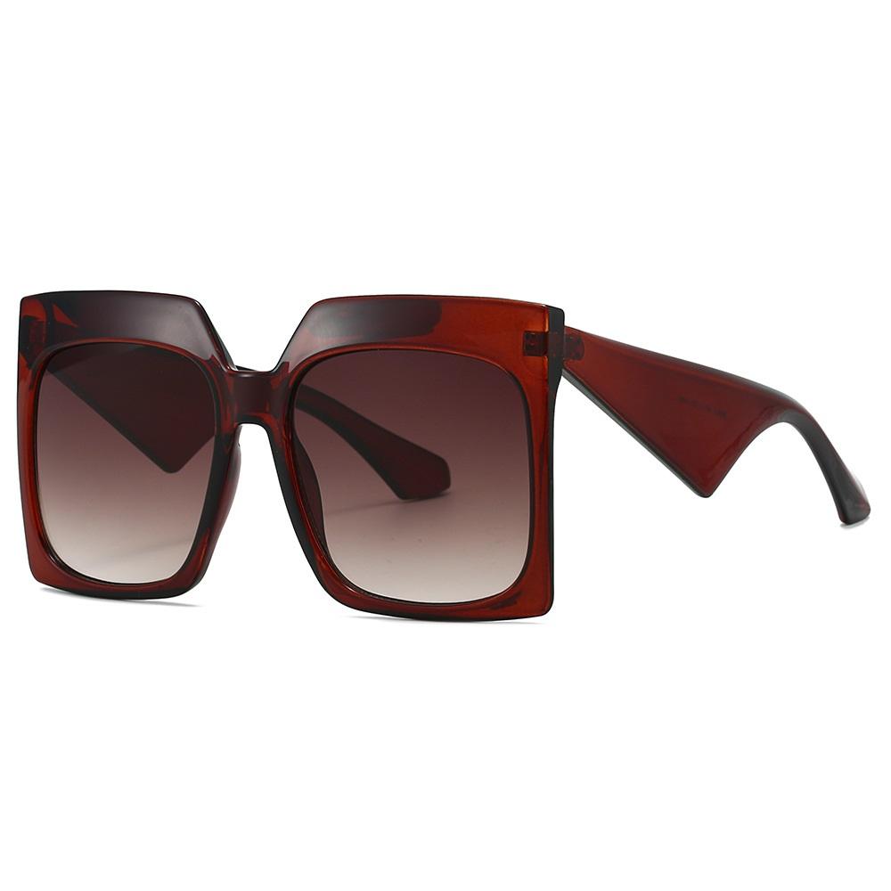 New Square Women Fashion Sunglasses Shades Uv400 Retro Oversized Men Gradient Lens Casual Big Size Sun Glasses