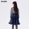 M.Latin Mädchen Herz Jacquard Netz Winter Prinzessinnenkleid