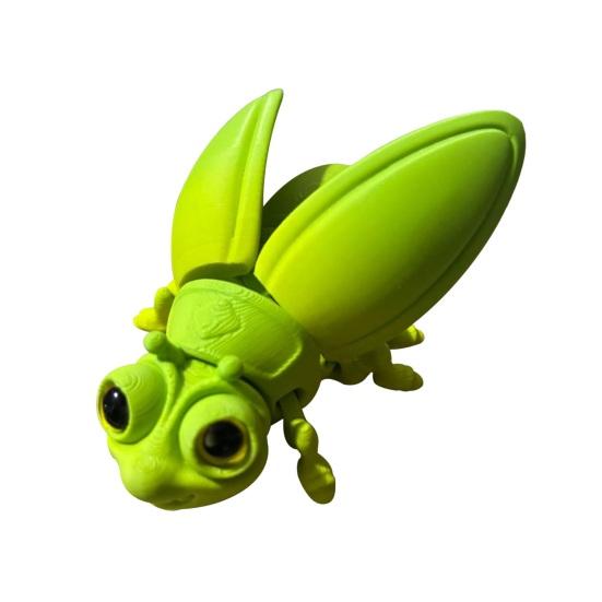 3D Printed Firefly Ornament Cute Magnetic Firefly Figurine with Glow-in-the-dark Tail Colorful Firefly Refrigerator Magnet for Home Decor Fun Gift