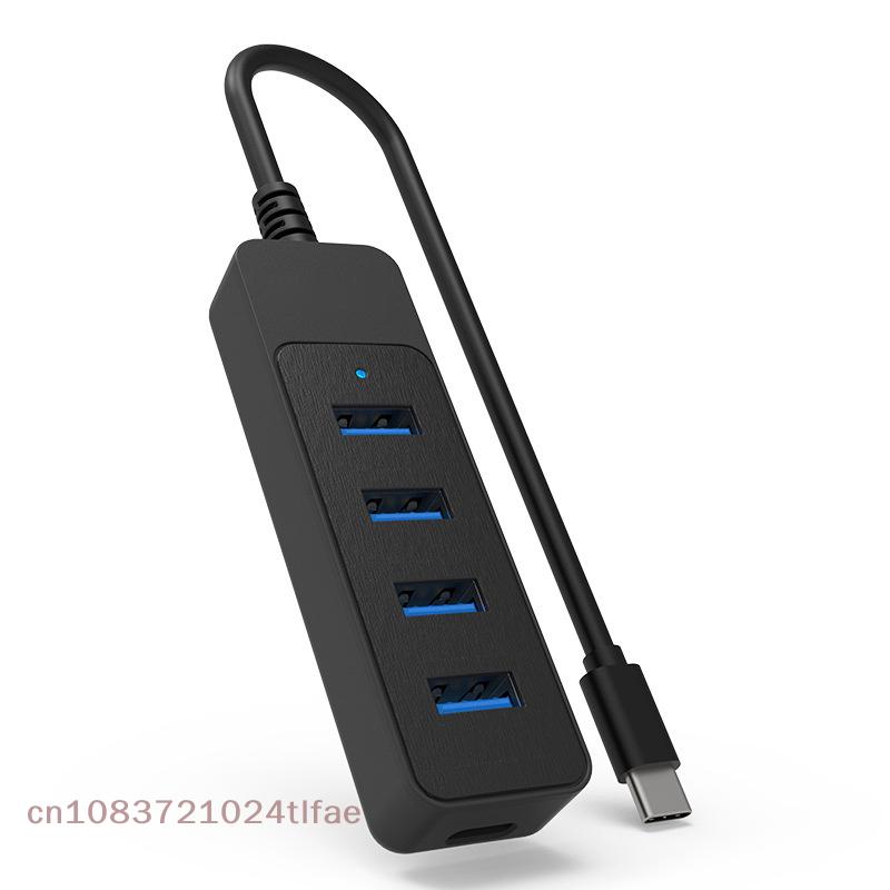 YY30-5 Port USB High Speed Computer Adapter Expander HUB With LED Light Multi Type-C Splitter For Laptop PC USB-C Tablet