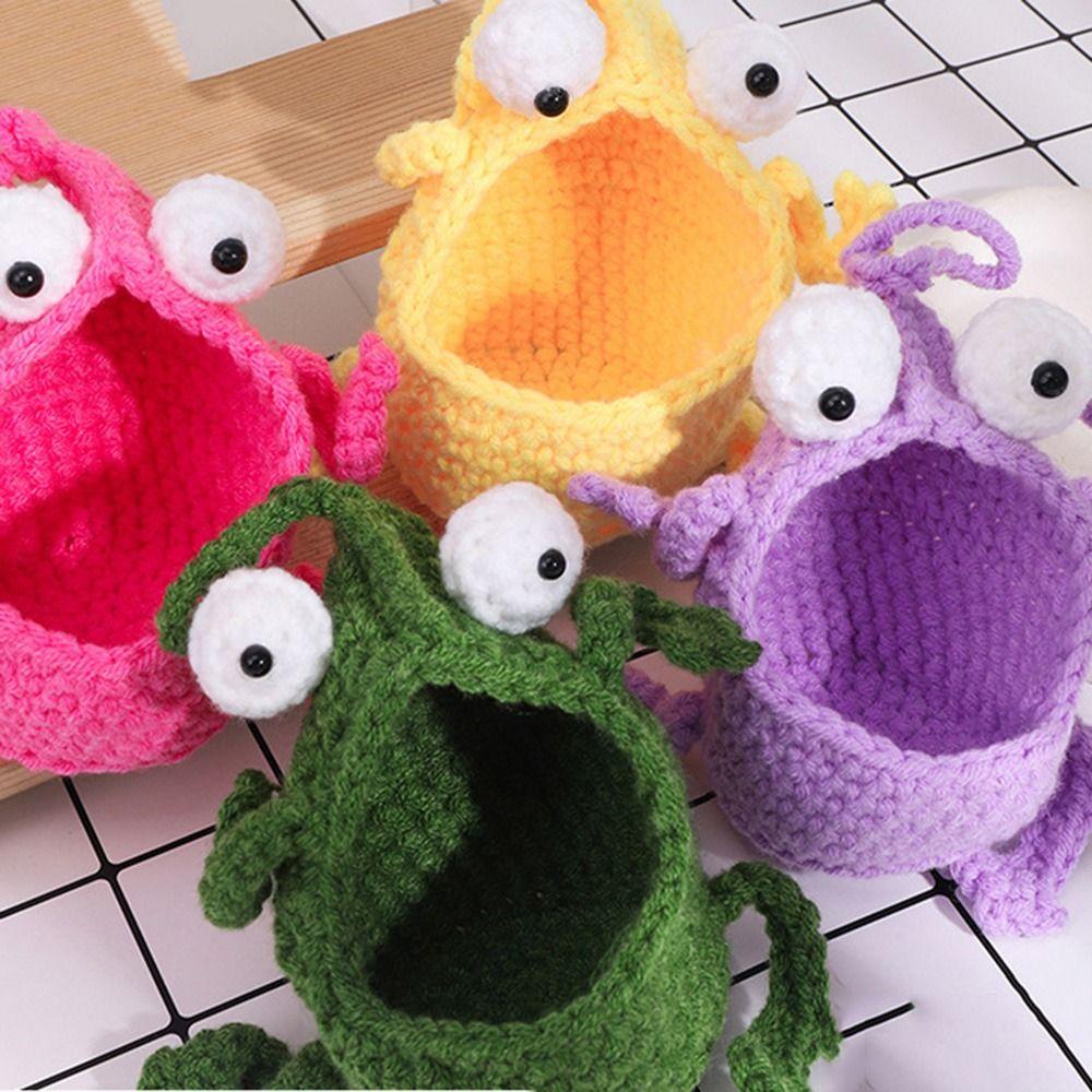 Hand-made Hand Woven Key Case Cute Funny Hanging Basket Funny Small Stuff Organizer Kids