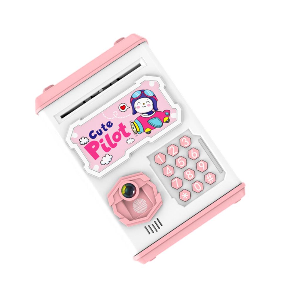 Kids Electronic Piggy Bank Auto Scroll Paper Saving Box With Face Fingerprint Recognition For Boys Girls Gifts A