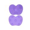 1pc Silicone Beauty Wash Brush Pad with Suction Cup Drop-proof Apple Shape