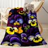 Stained Glass Rose Flannel Blanket,Lightweight,Office Blanket,Sofa Blanket,Comfortable Blanket