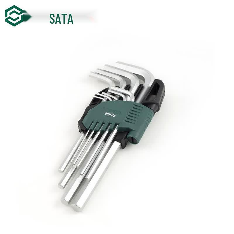 SATA 9-Piece Chrome Vanadium Steel Extra Long Hex Key Set