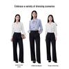 Tluoman Women's Black Straight-Leg Suit Pants