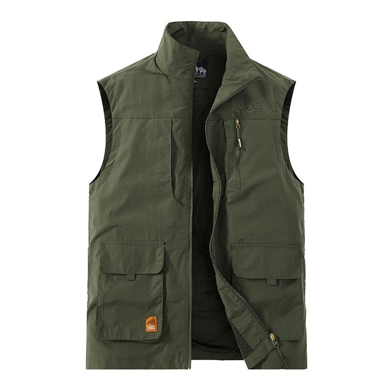 Spring and Autumn Men's Middle-aged and Elderly Outdoor Leisure Large-size Vest Loose Multi-bag Tooling Sports Vest