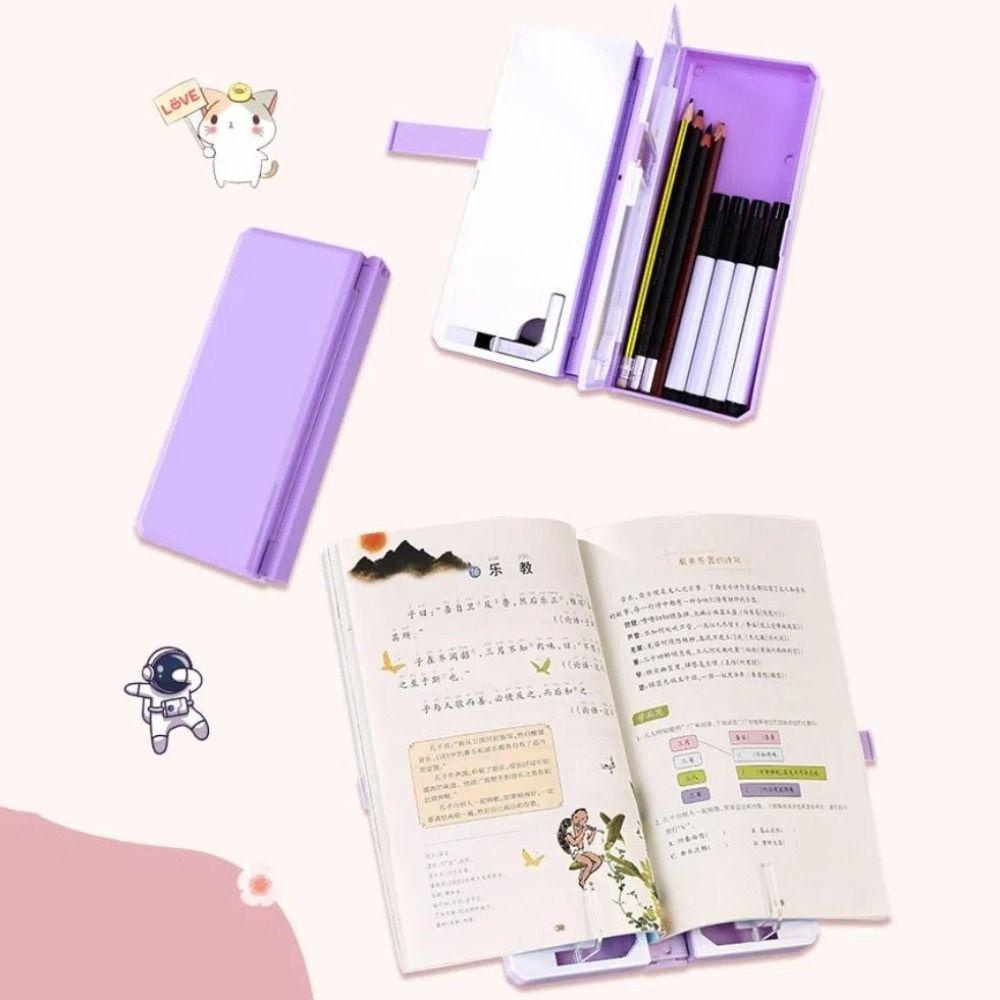 Reading Bracket Reading Bookshelf Pencil Box Multifunctional 2-in-1 Book Holder  Efficient Space