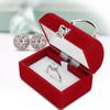 Small Jewelry Box Flocking Retro Red Earring Necklace Travel Storage Box Portable Bracelets Organizer