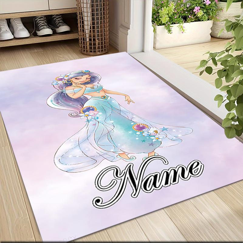Custom Name Tinkerbell's Magical Night Carpet Rug Customizable Soft Washable Anti-Slip Home Living Room Sofa Mats Personalized Rug. 0909356