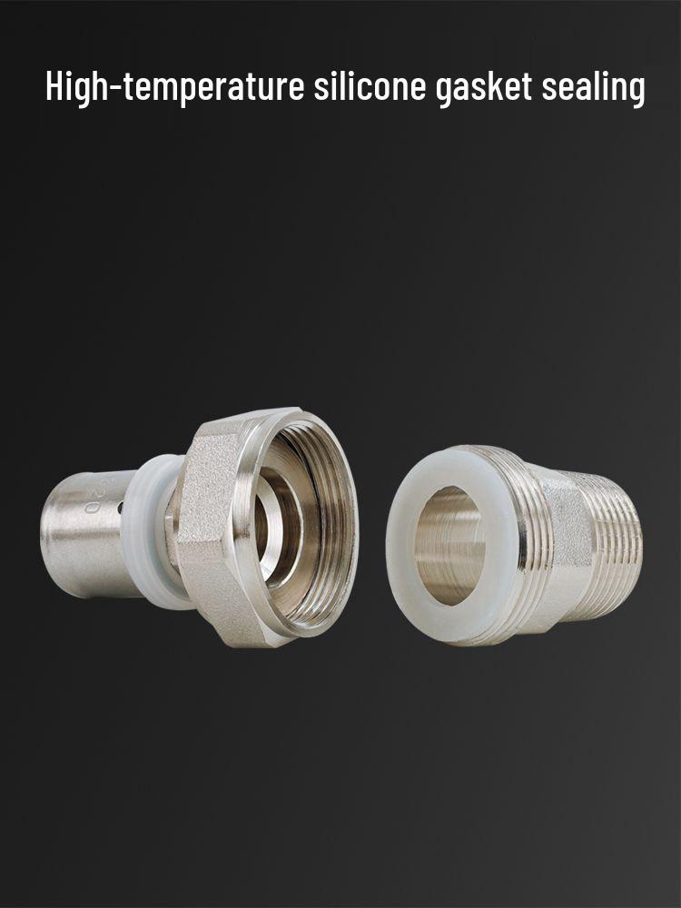 4-Min Compression Aluminum-Plastic Pipe Joint Set for 16, 20, 25mm Underfloor Heating Pipes