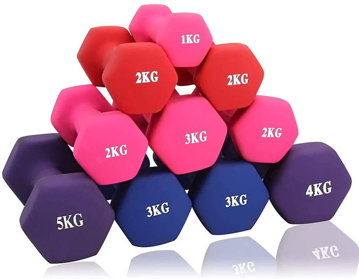 MOJEER Dumbbells of Colors to Choose Strength Iron Soft Coating JS 2kg x [Set 2 1kg, 2kg, 3kg, 4kg, 5kg, 6kg, 8kg, 10kg] [4 From] Training, Diet, розовый
