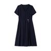 Women's Summer 2025 Short Sleeve V-Neck A-Line Dress, Waist-Slimming and Elegant Design (LX273)