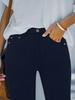 Jeans Skinny Elasticizzati a Vita Alta da Donna - Colore Unito, Moda Casual