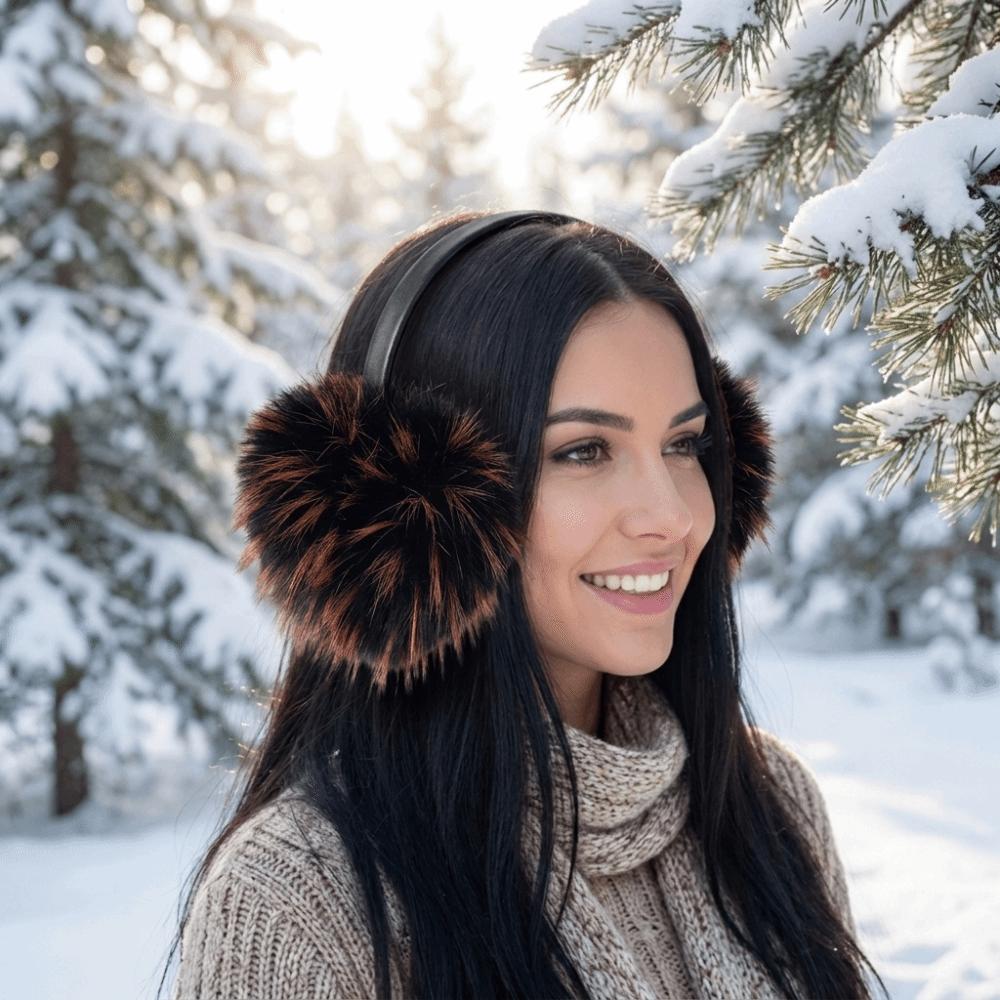 Solid Color Winter Earmuffs Ear Cap Ear Mask Cute Faux Fur Plush Earmuffs  Men