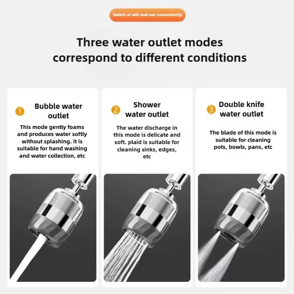 Stainless Steel Filter Kitchen Faucet Extender Rotatable Faucet Bubbler Nozzle  Public Restroom