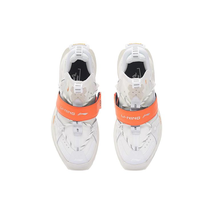 Li Ning Pangu Halo Low Top Sports Casual Shoes Women's White Orange AZGS102-2
