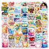 50 High-Value Creative School Season Graffiti Stickers Students Must Be Cute Waterproof Non-Repeating Stickers