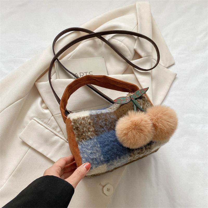

Chic And Stylish Mini Square Handbag For Women In Brown And Blue Perfect For Winter Season Casual Outings Without Pendant синій